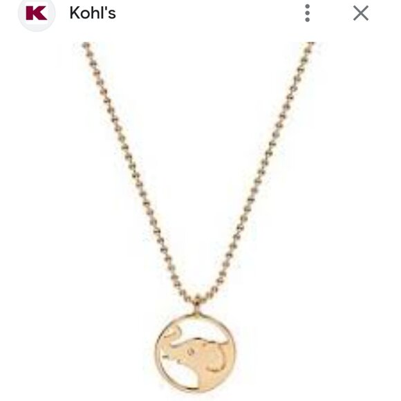 NWT - Emberly Gold Tone Cutout Elephant Pendant Necklace - Picture 9 of 9